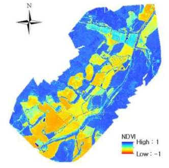 9월 12일 촬영 NDVI 데이터