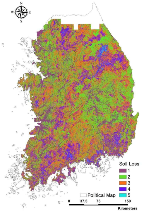 표토 유실 등급도