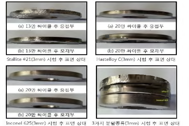 시편 별 표면 상태