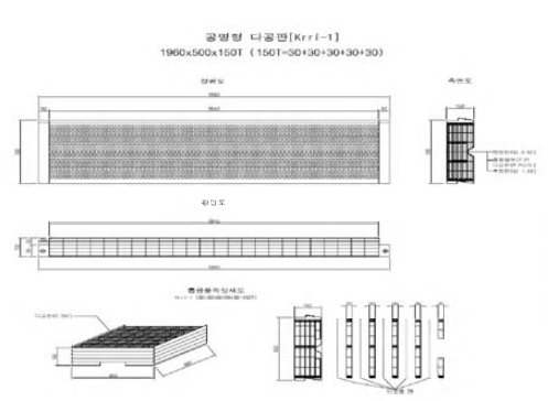 5층 공명형 다공판 (공동깊이 동일한 경우)