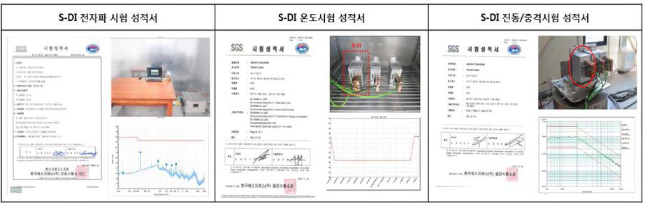 S-DI 장치 환경시험 공인 성적서