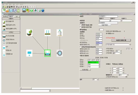 K-LIDM 모형의 사용자 인터페이스(도시물순환인프라-저영향개발 연구단, 2017)