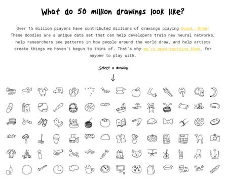 Google Quick Draw Dataset 이미지