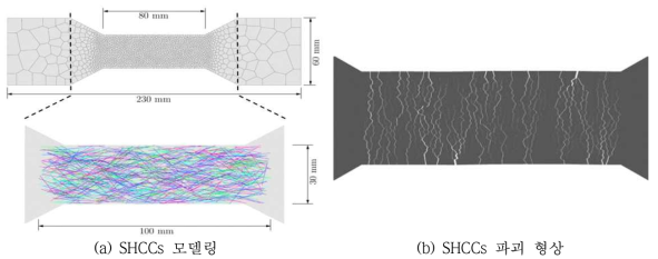 SHCCs의 직접 인장 시험
