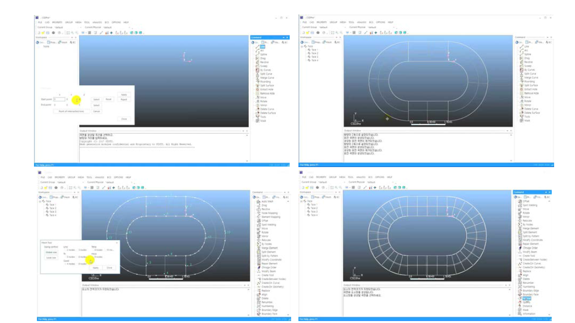 Modeling of cross-section using EDISON Pre/Post program