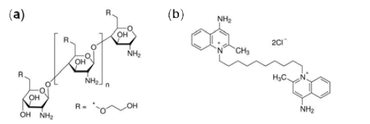(a)글라이콜 키토산, (b) 염화 디쿠아리니움