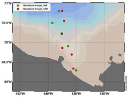 Sampling sites in the Mackenzie-Beaufort interface