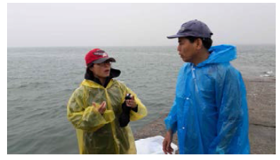 Field trip with Prof. Laodong Guo for setting up the strategy of water sampling (2016. 06. 24. Lake Shiwha)