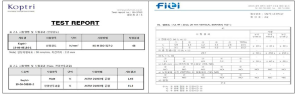 PC Alloy에 적용한 BPA-CPP의 난연 테스트 및 물성 결과