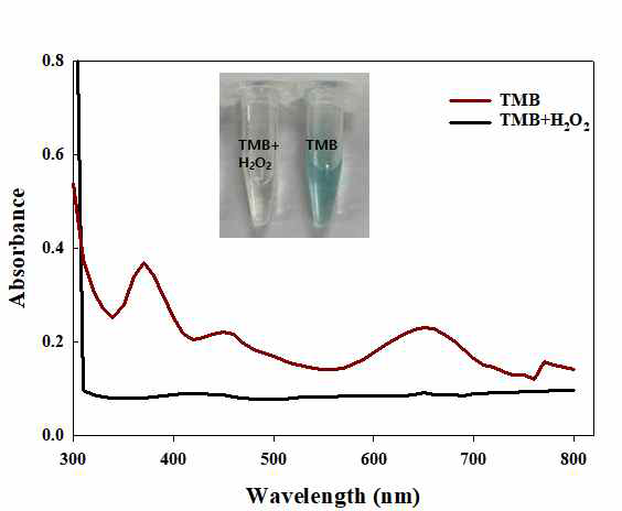 Effect of Au@Pd nanoparticles in the reaction system of TMB, Au@Pd NPs and H2O2, TMB AND H2O2