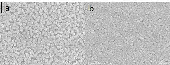 (a) 페로브스카이트, (b) TiCl4 처리된 로브스카이트