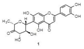 Chemical structure of derhamnosylmaysin (DM)