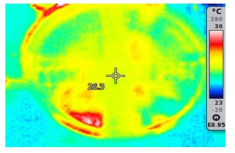 Infrared Thermal Camera image for Mg wire