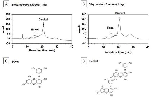 감태 추출물의 hplc 분석