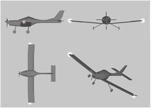 X-plane 항공기 형상 외형도