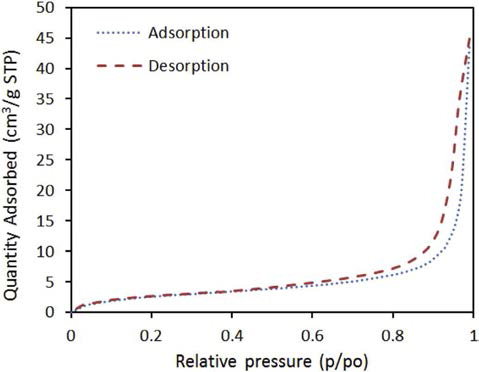 Nitrogen adsorption/desorption of PAN