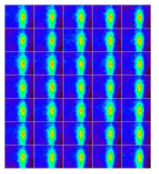 RSM data for (001)(top left) and (103)(top right) diffraction of T-BFO film grown on LAO substrate. Lower part is the mosaic image of (104) XMD