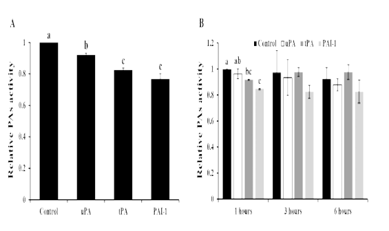 Changes of PA activity in spermtozoa by exogenous PAs and their inhibitor in pig (p<0.05)