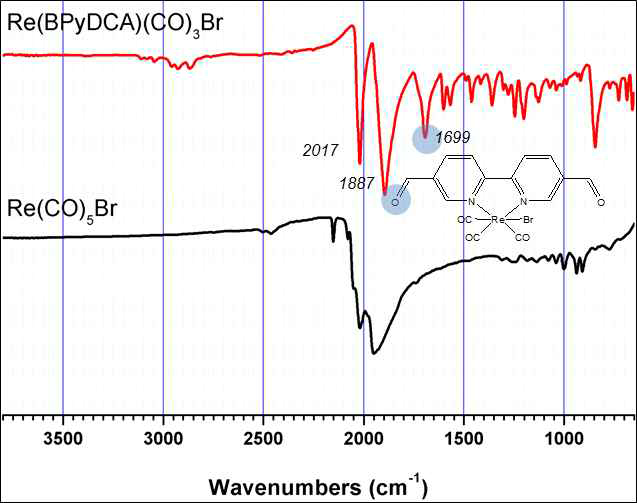 Re-complex의 IR spectrum