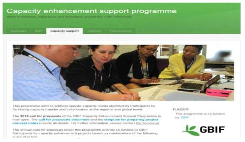 GBIF Capacity Enhancement Support Programme