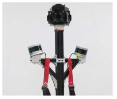 2 LiDARs(Velodyne VLP-16), 9-DOF IMU(3DM-GX3-45), 360 카메라(Ladybug 5)으로 구성된 본 실험에 사용된 센서 시스템