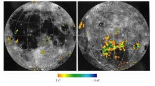 달 자기장 지도