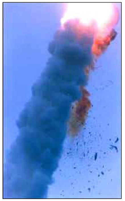 아리안 5호기 폭발 장면