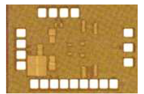 제작한 송신기 칩 사진
