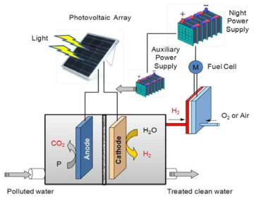 태양전지 결합형 광전극 기반 수처리 장치