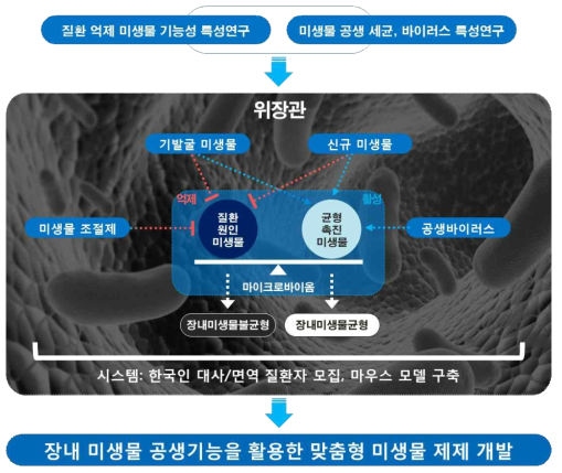 맞춤형 미생물 제제 개발 연구 개념도