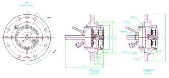 분사기 헤드 Assy’s 도면