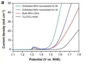NiFe LDHs의 OER 성능 개선