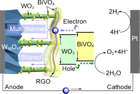 BiVO4/(RGO/WO3)/W18O49