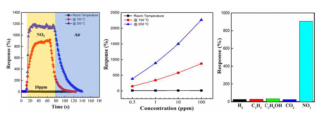 2차원 나노구조 SnS2 기반의 NO2 센서의 온도 및 NO2 가스 농도에 따른 특성 분석