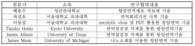 국내외의 나노메디컬 분야 연구팀