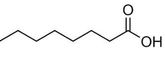 방수/방오특성 구현을 위해 에스테르화 반응에 사용된 Octanoic acid 구조식