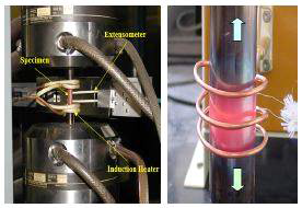Specimen heating test using induction coil