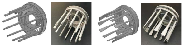 기존 형상 및 설계개선 연소기 기화기 부품 모델링 및 3D 프린팅 제작품