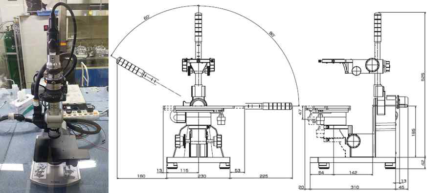 디지털 현미경 도입 사진 및 구조(설계)도