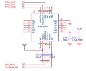 양산형 보드 ICM-20689 센서 인터페이스 회로