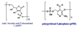 항산화 기능을 가진 고분자(e.g., pAAP, pP5P)의 화학구조