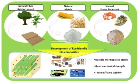Development of durable bio composites using echo-friendly materials