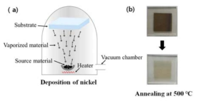 Deposition of Ni by Thermal Evaporation, image of annealing FTO/NiO substrate