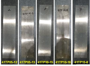 열처리 조건(5)로 제조 된 4.1 gU/cm3 고밀도 분산 표적 사진