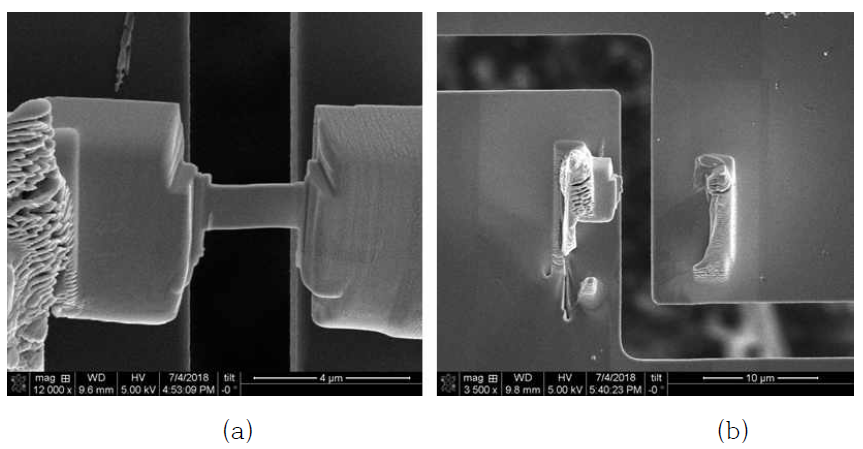 Example of failure of the in-situ TEM specimen (1)