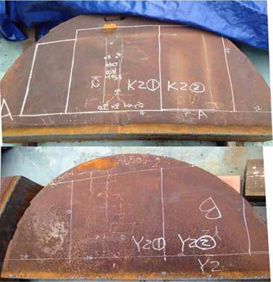 Test materials from nozzle section of reactor pressure vessels in Kori unit 2 & Hanbit unit 2