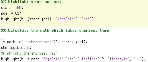매틀랩 프로그래밍 코드 일부