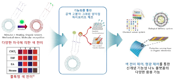 공액 고분자(폴리다이아세틸렌)-그래핀 양자점 하이브리드 제조 및 응용연구