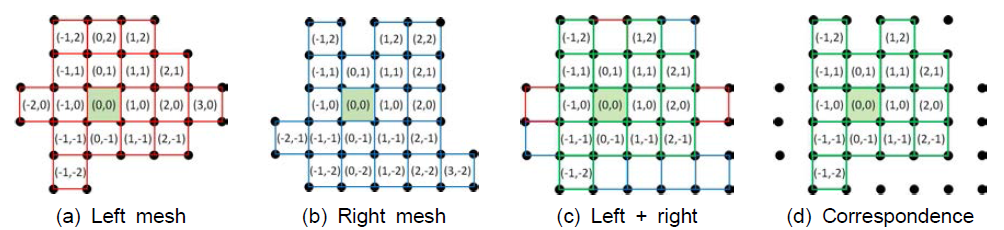 Schematic of automatic mesh correspondence