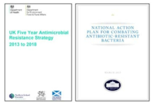 영국 항생제 내성균 5년 전략 계획(좌), 미국 항생제 내성균에 대항 국가 활동 계획 (우)